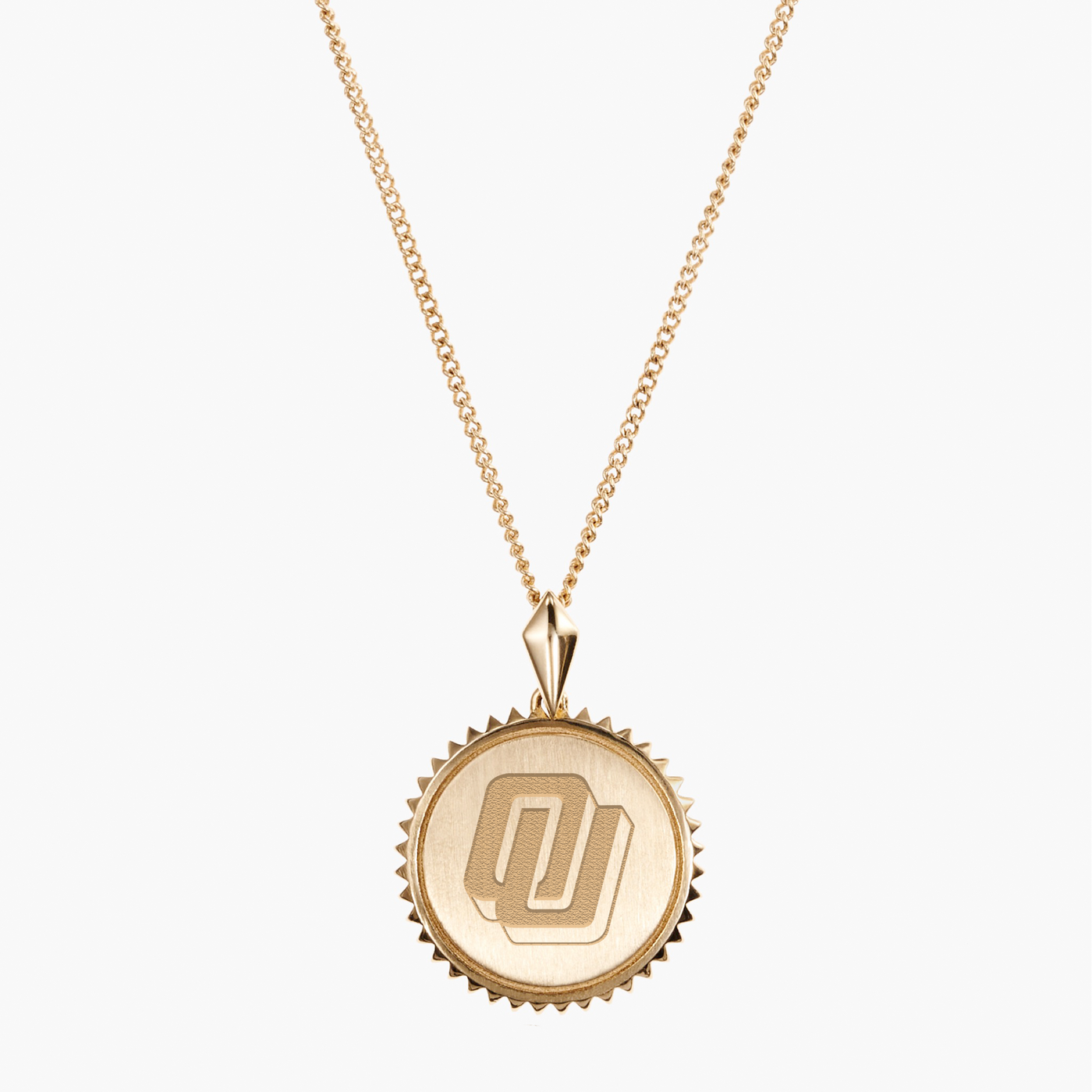 Oklahoma Vintage Logo Sunburst Pendant