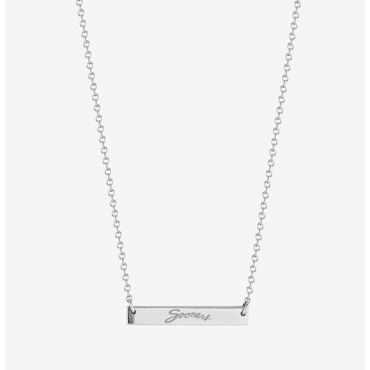 Oklahoma Vintage Sooners Horizontal Bar Necklace