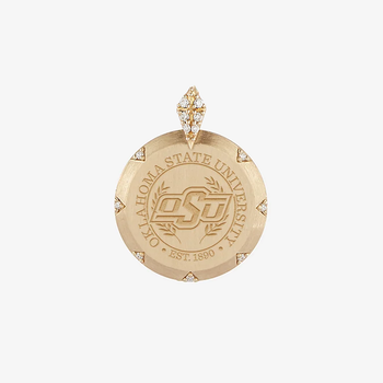 Oklahoma State 7-Point Diamond Pendant
