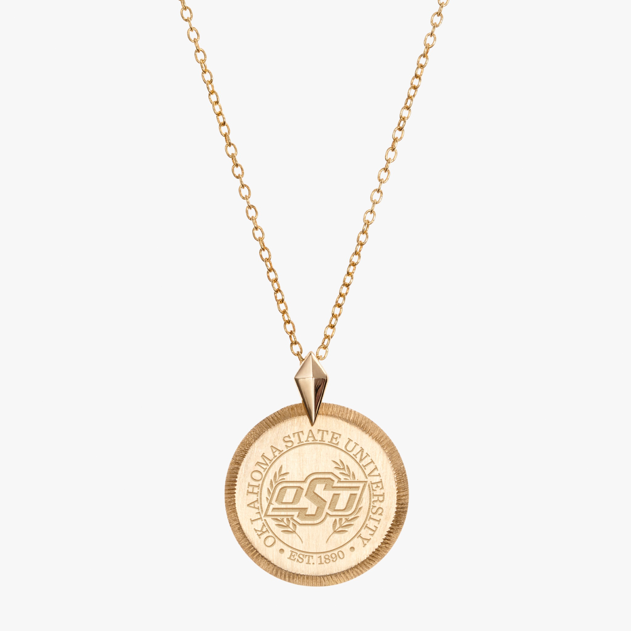 Oklahoma State Florentine Pendant