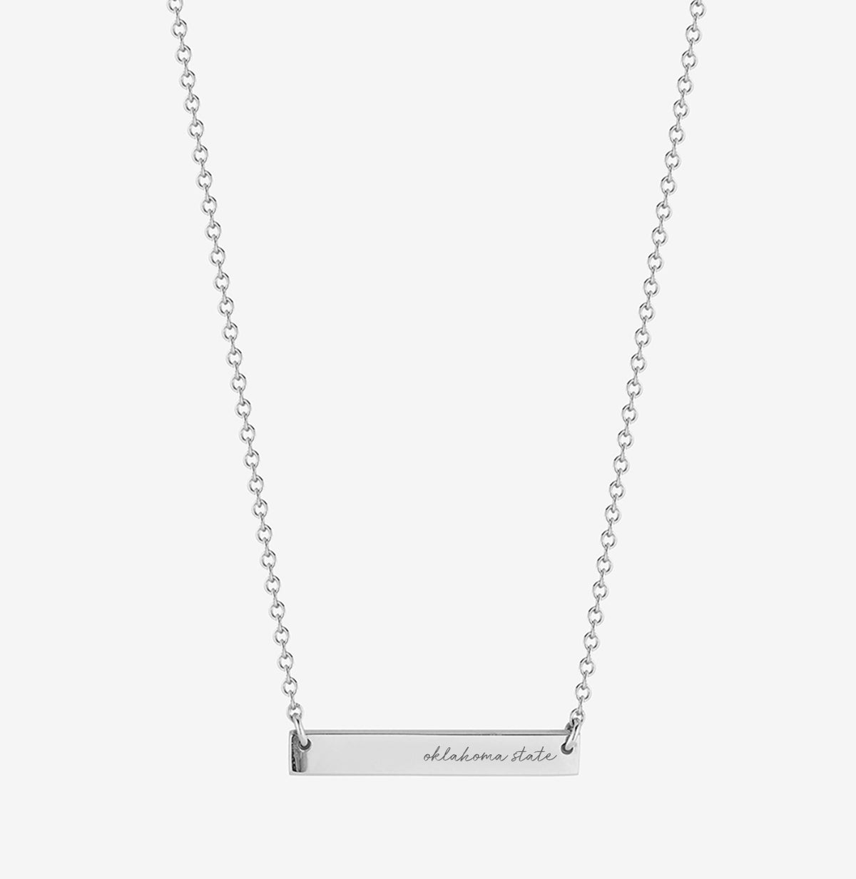 Oklahoma State Horizontal Bar Necklace