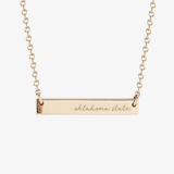Oklahoma State Horizontal Bar Necklace