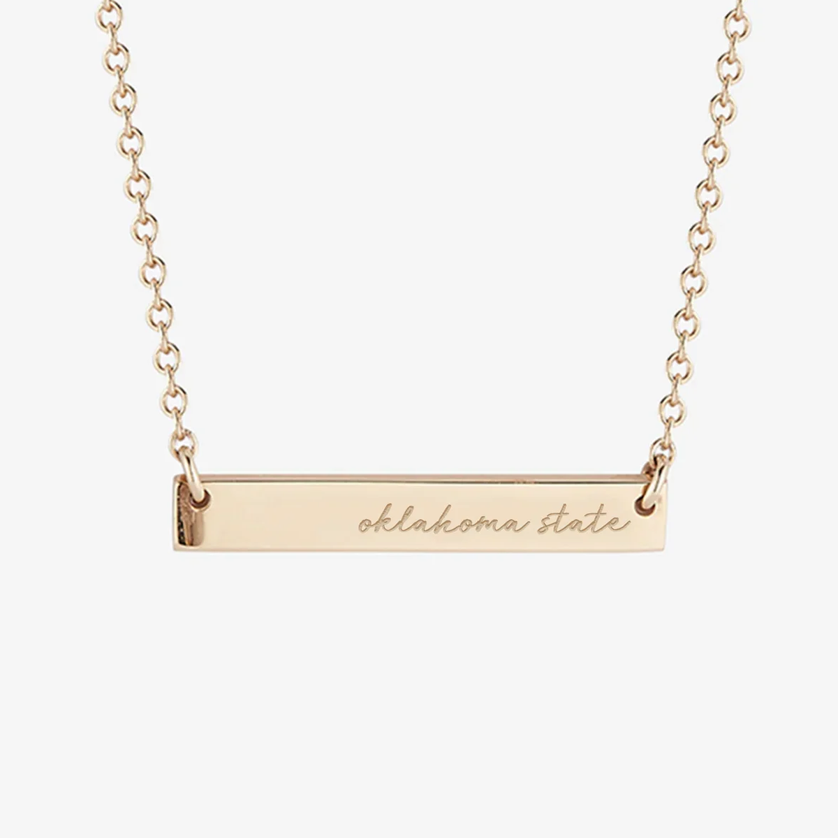 Oklahoma State Horizontal Bar Necklace