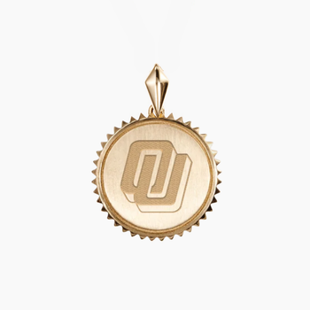 Oklahoma Vintage Logo Sunburst Pendant