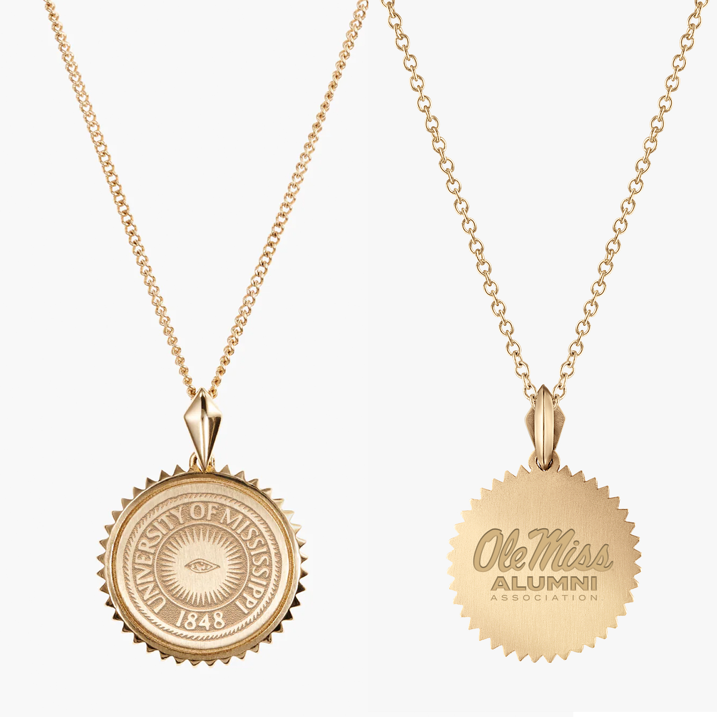 Ole Miss Eye Seal Sunburst Pendant