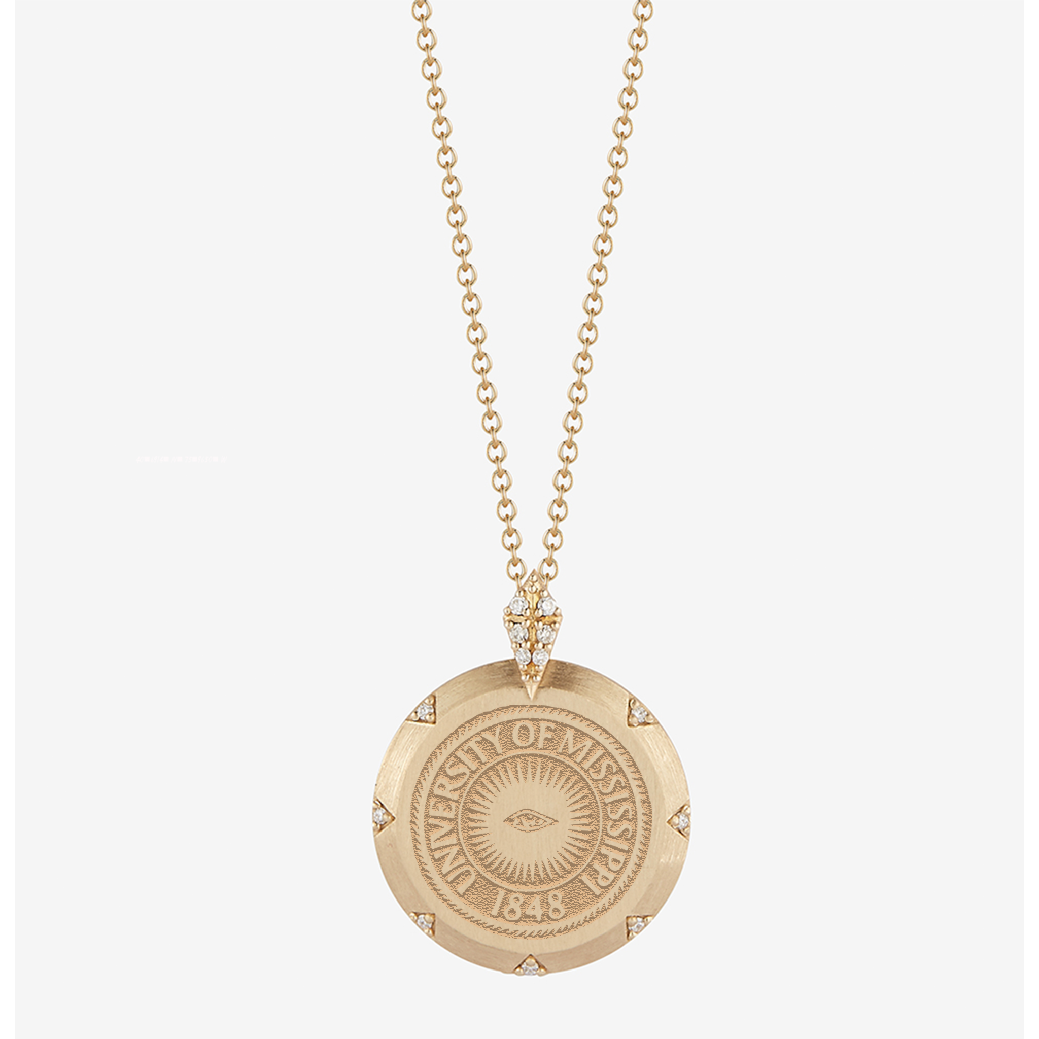 Ole Miss Eye Seal 7-Point Diamond Pendant