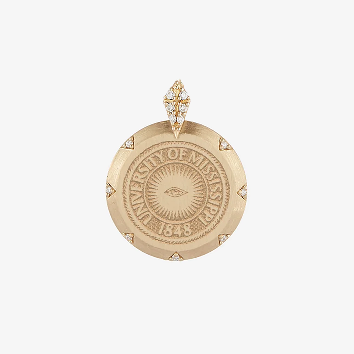 Ole Miss Eye Seal 7-Point Diamond Pendant