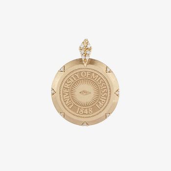 Ole Miss Eye Seal 7-Point Diamond Pendant
