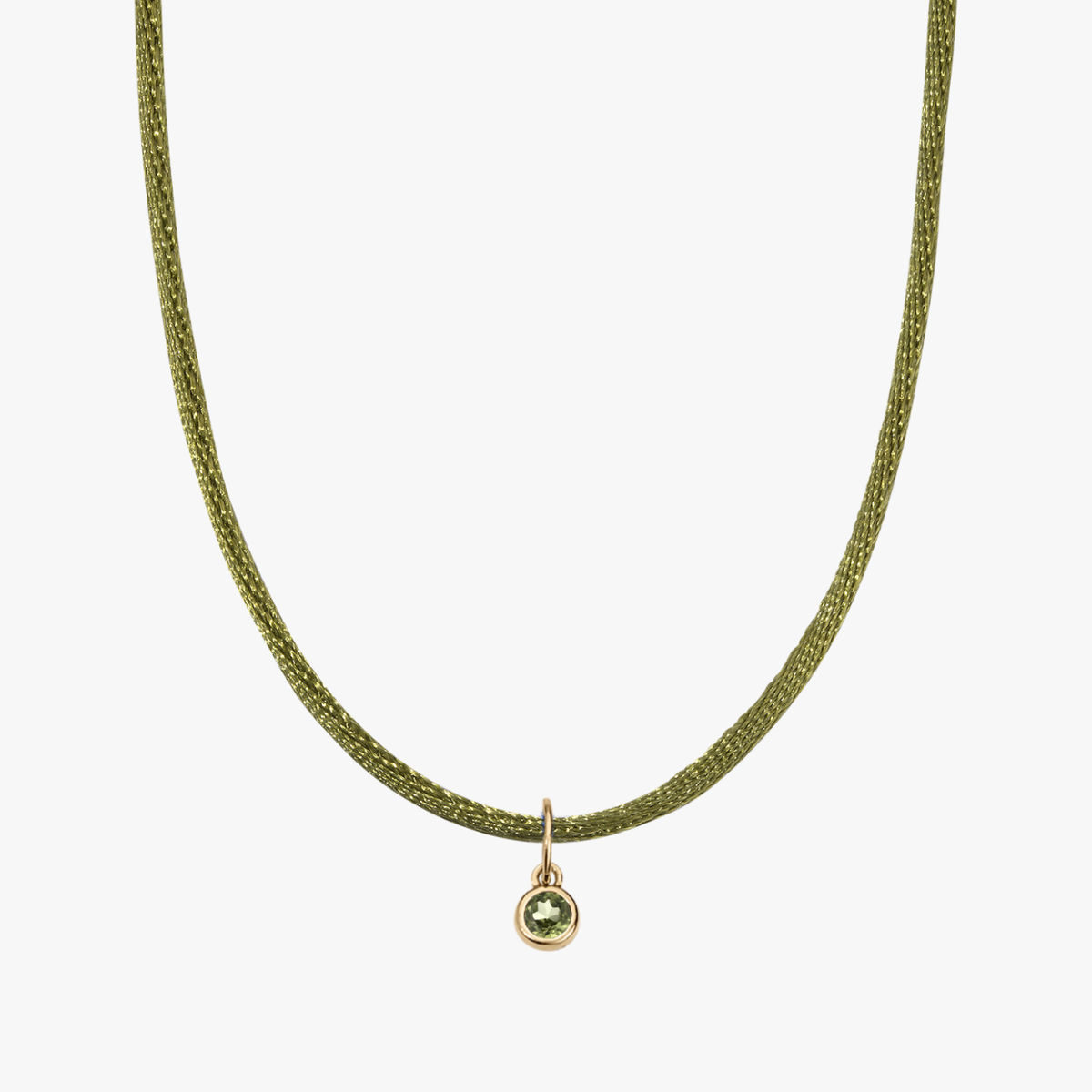 Olive Green Silk Cord Peridot Bundle
