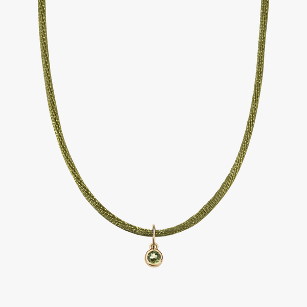 Olive Green Silk Cord Peridot Bundle