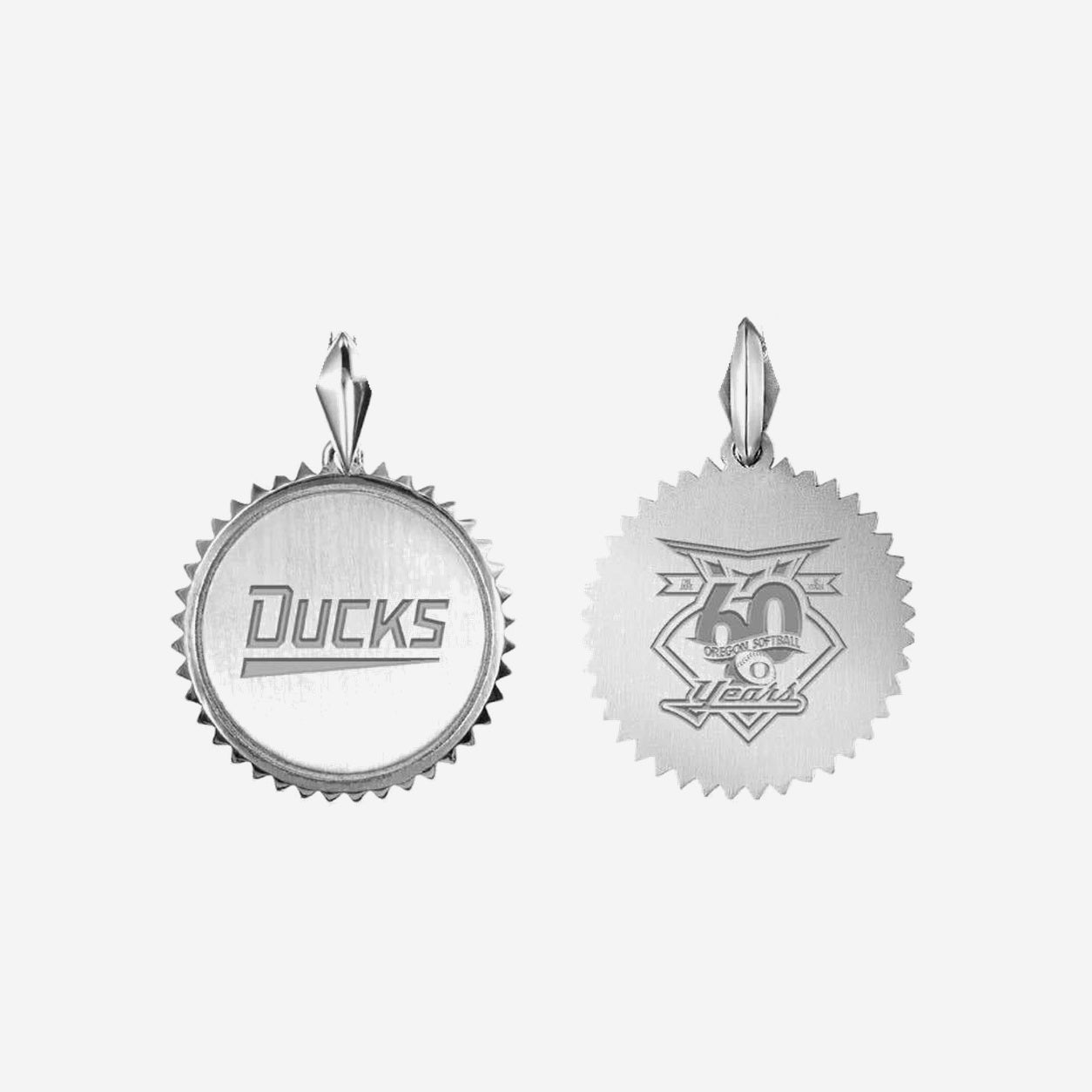 Oregon Softball 60th Anniversary Sunburst Pendant
