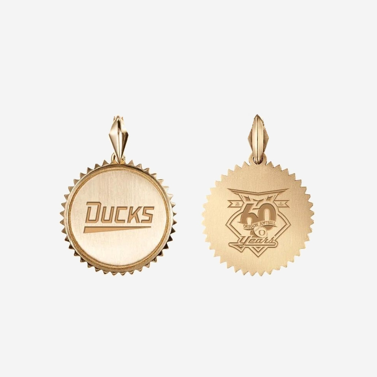 Oregon Softball 60th Anniversary Sunburst Pendant