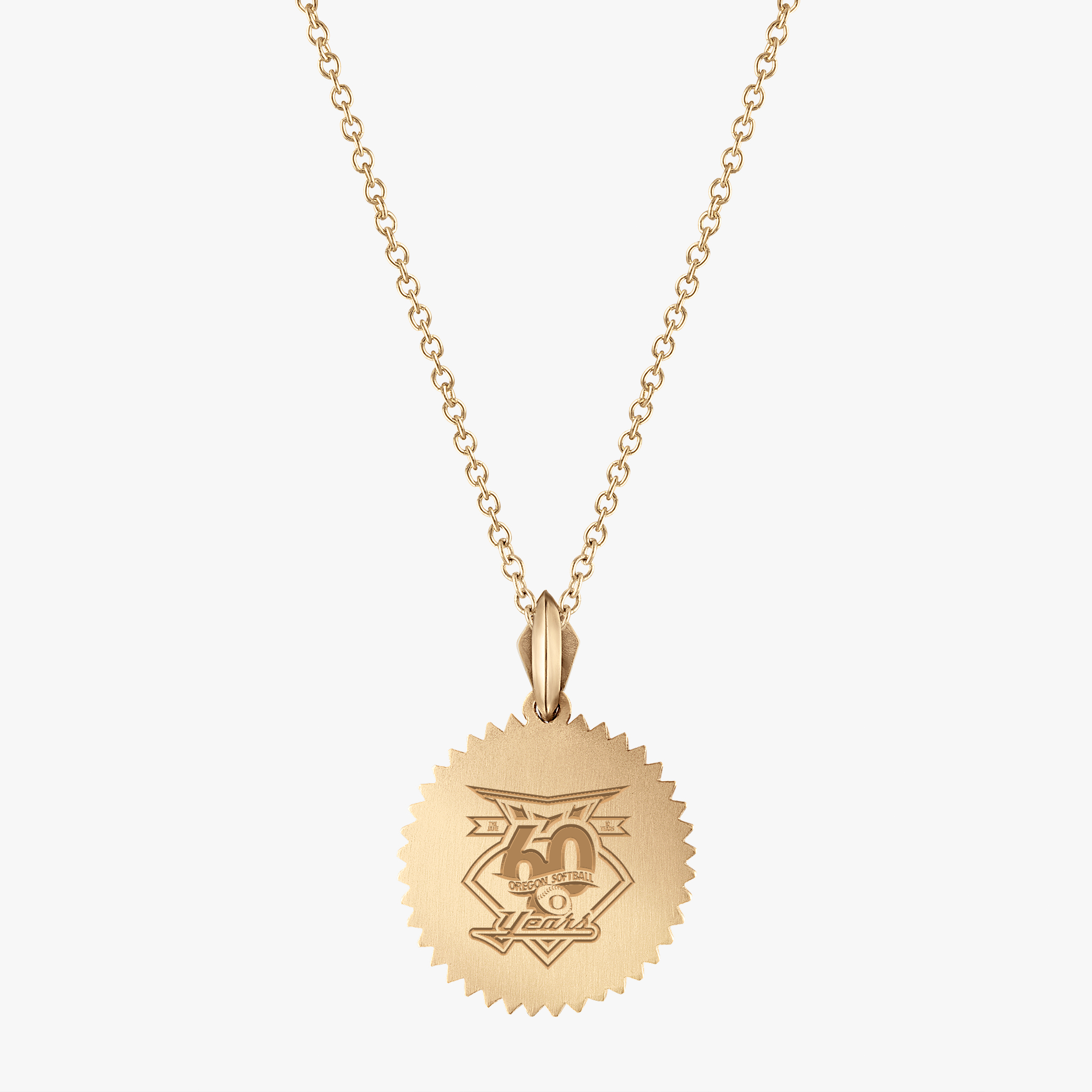 Oregon Softball 60th Anniversary Sunburst Pendant