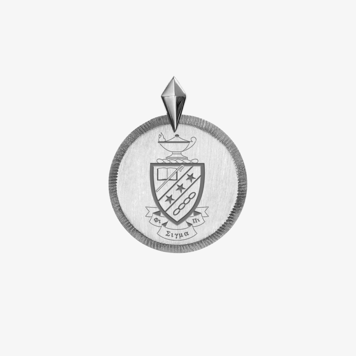 Phi Sigma Pi Florentine Crest Pendant Petite
