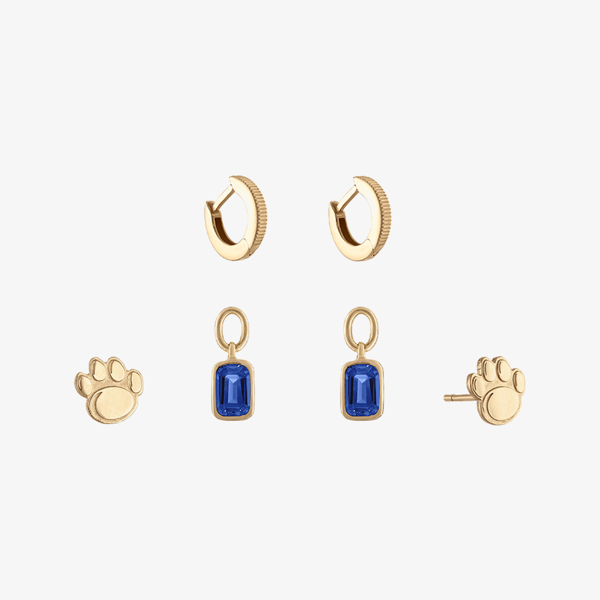 Penn State Sapphire Florentine Earring Bundle