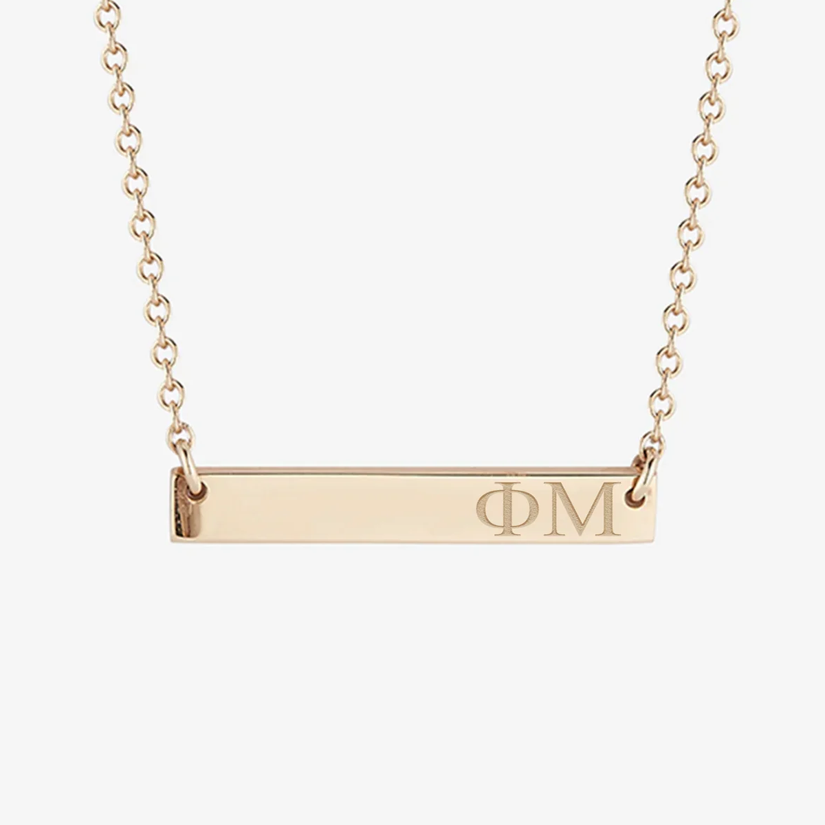 Phi Mu Horizontal Bar Necklace