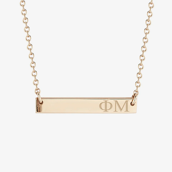 Phi Mu Horizontal Bar Necklace