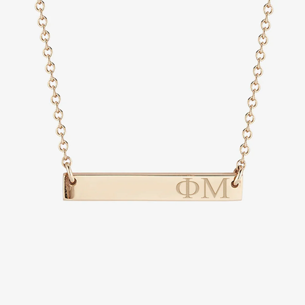 Phi Mu Horizontal Bar Necklace