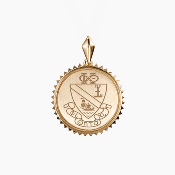 Phi Chi Theta Sunburst Crest Pendant
