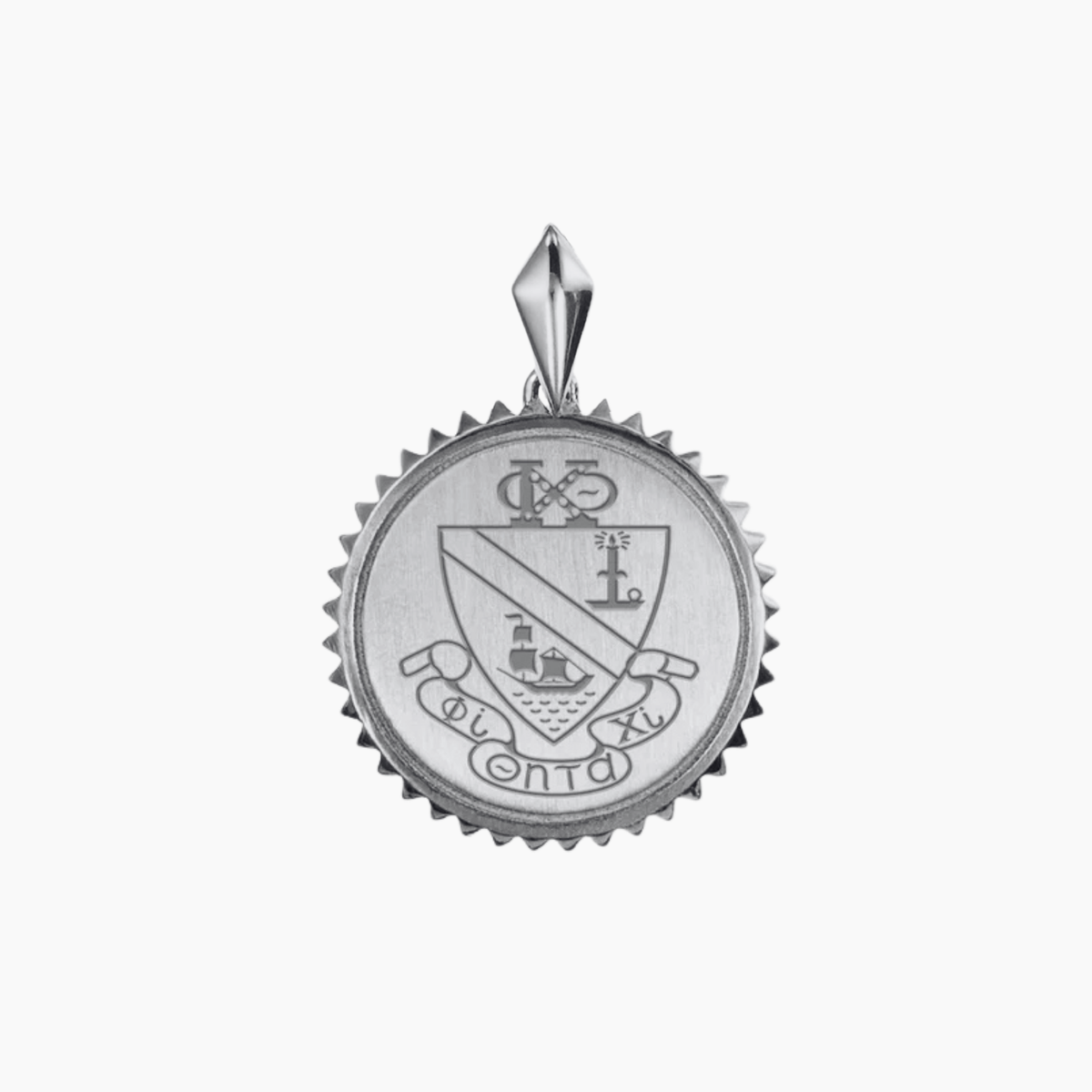 Phi Chi Theta Sunburst Crest Pendant