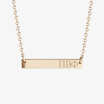 Pi Beta Phi Horizontal Bar Necklace