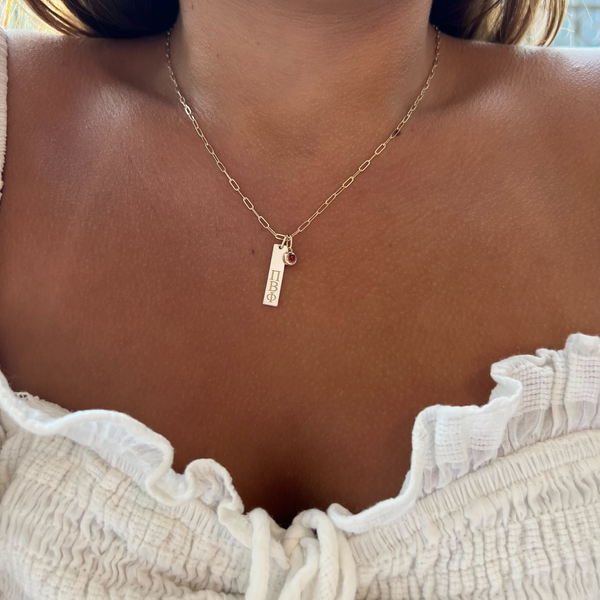 Pi Beta Phi Bar Bundle shown on figure in gold