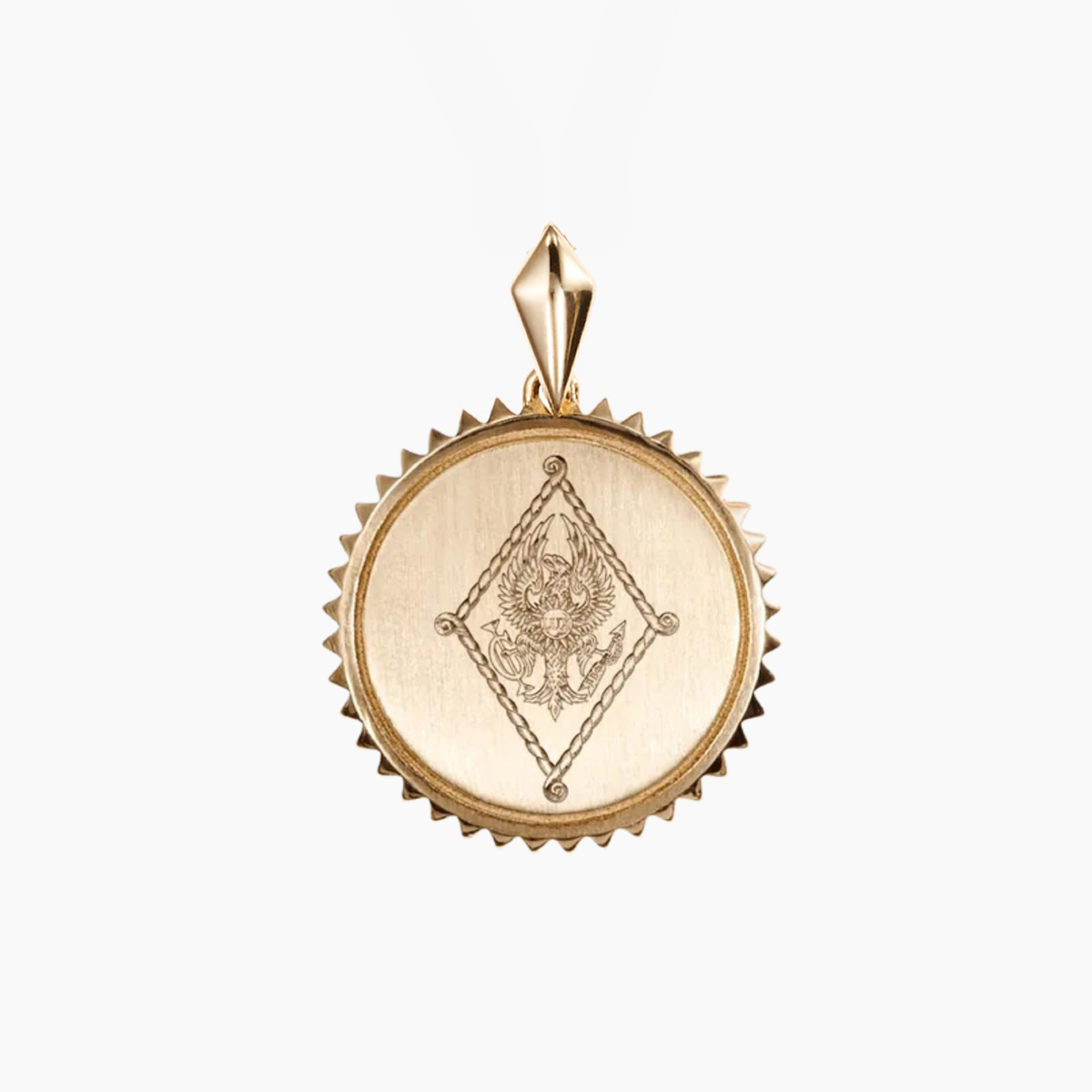 Pi Beta Phi Sunburst Crest Pendant