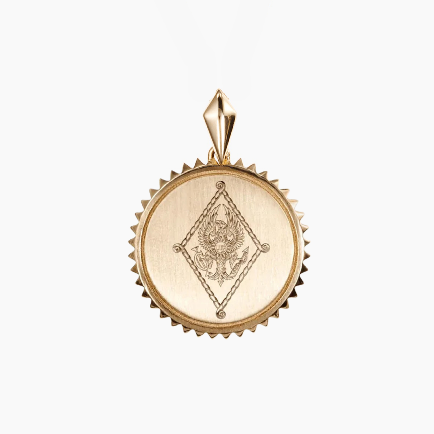 Pi Beta Phi Sunburst Crest Pendant