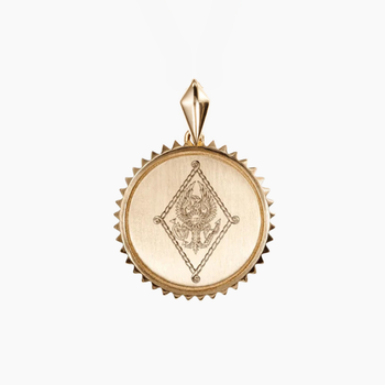 Pi Beta Phi Sunburst Crest Pendant