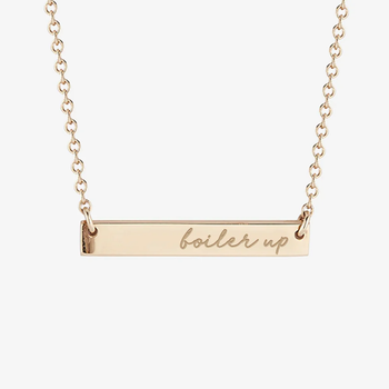 Purdue Boiler Up Horizontal Bar Necklace