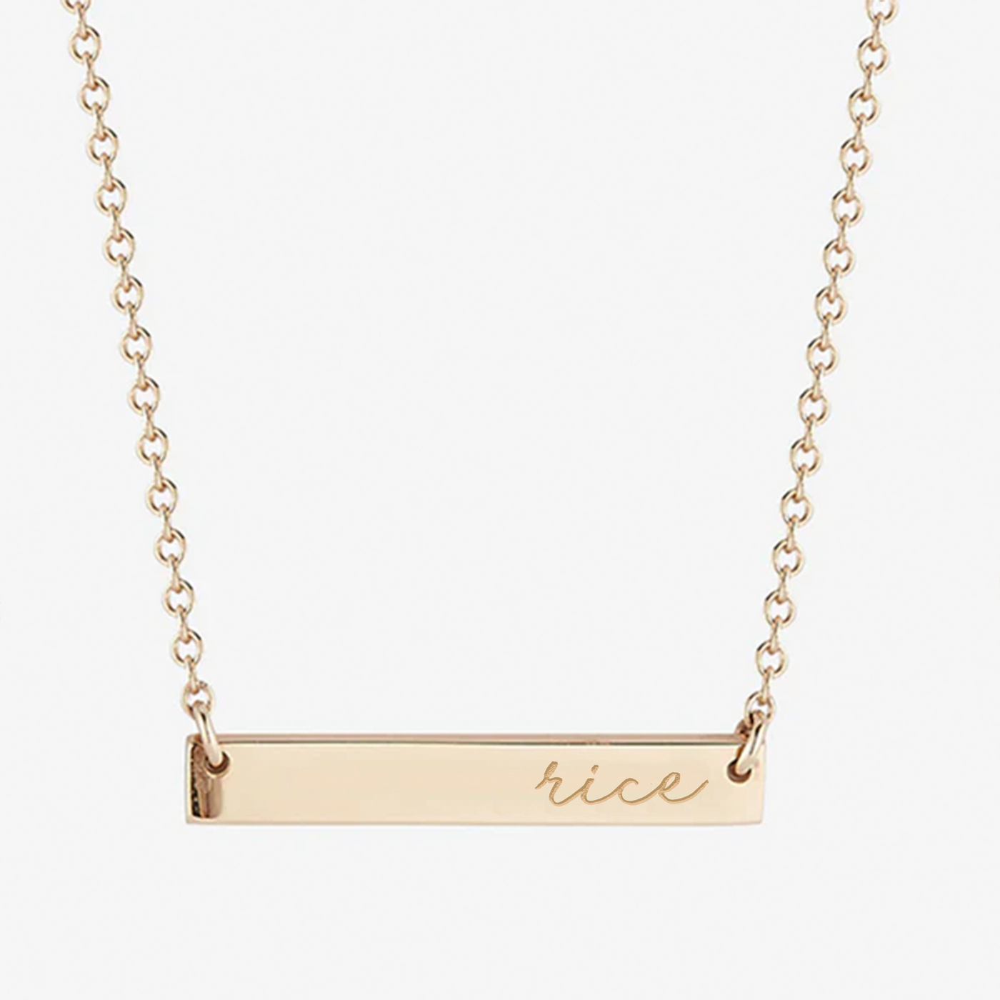 Rice Horizontal Bar Necklace
