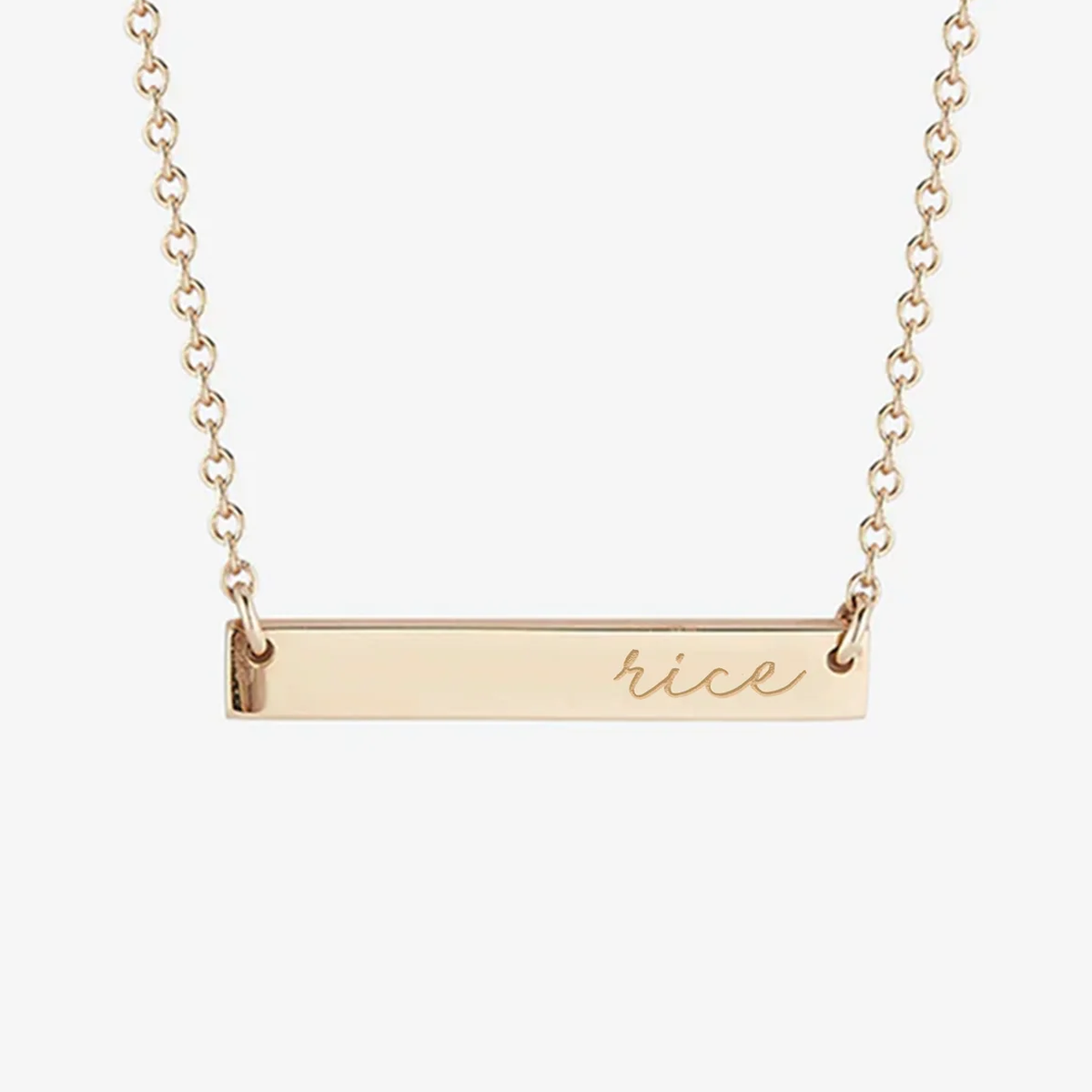 Rice Horizontal Bar Necklace