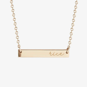 Rice Horizontal Bar Necklace