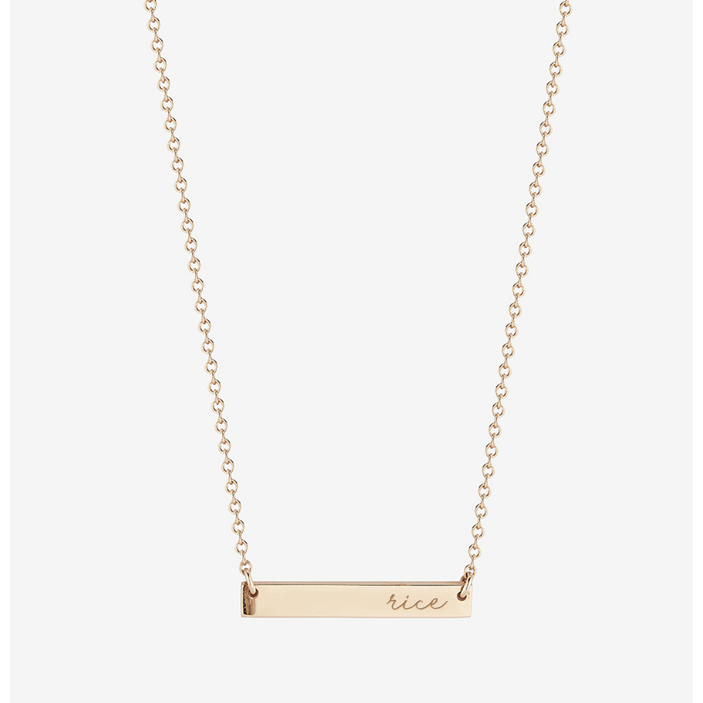 Rice Horizontal Bar Necklace