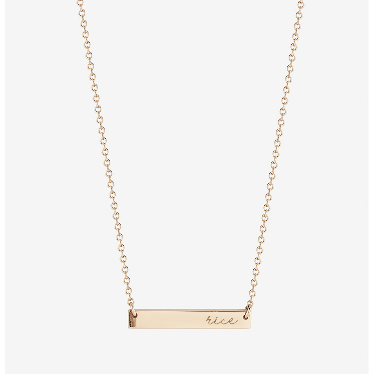 Rice Horizontal Bar Necklace