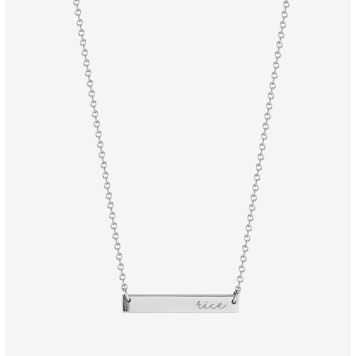 Rice Horizontal Bar Necklace