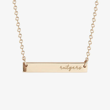 Rutgers Horizontal Bar Necklace
