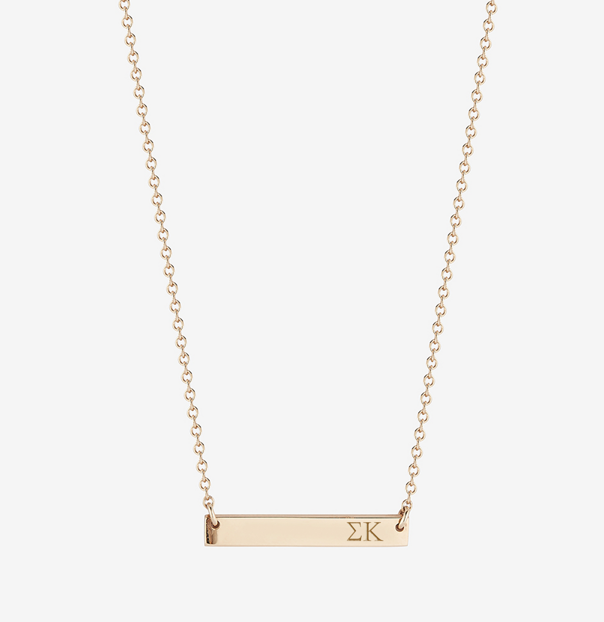 Sigma Kappa Horizontal Bar Necklace