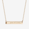 St Lawrence Fides et Veritas Horizontal Bar Necklace