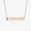 St. Lawrence Fides et Veritas Horizontal Bar Necklace