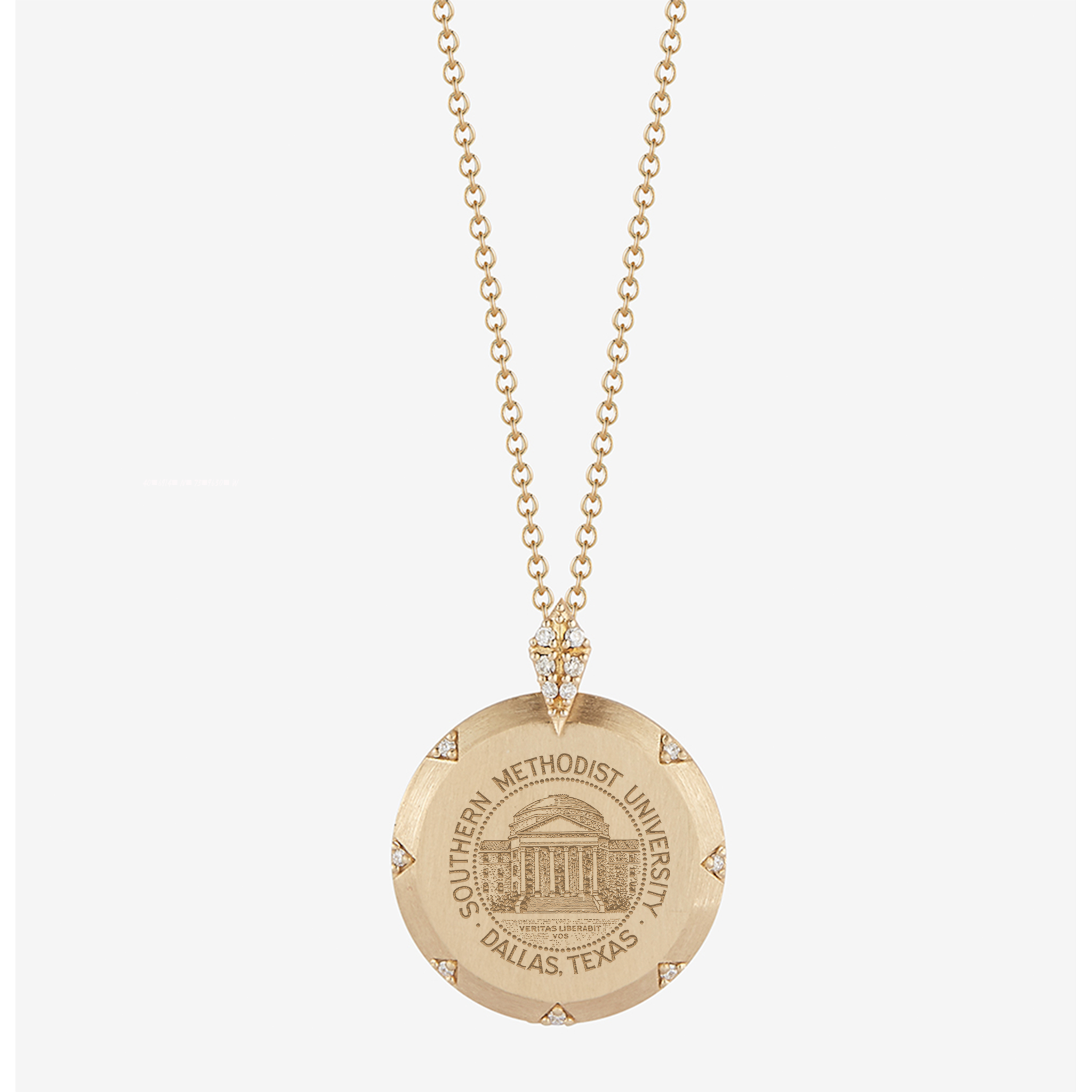 SMU Seal 7-Point Diamond Pendant