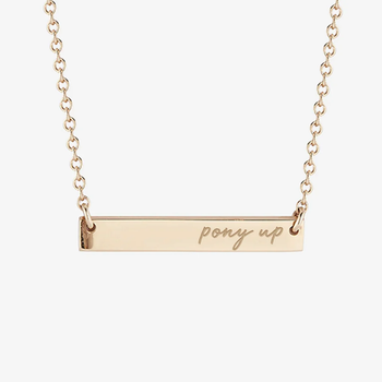 SMU Pony Up Horizontal Bar Necklace