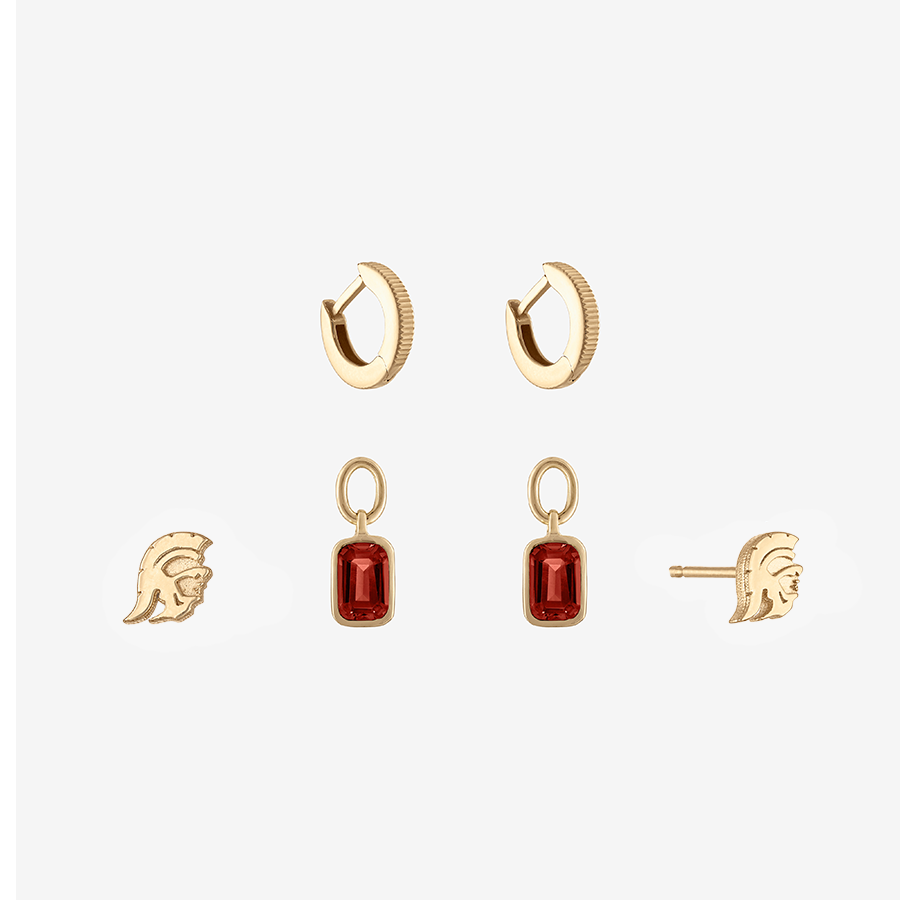 USC Trojan Florentine Earring Bundle