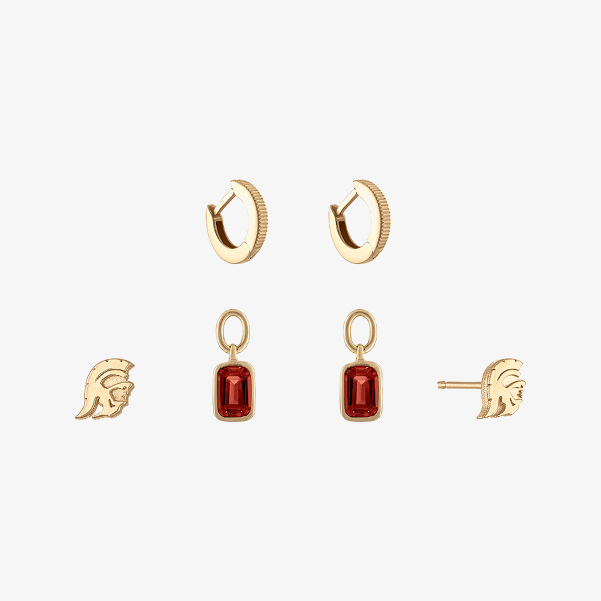 USC Trojan Florentine Earring Bundle