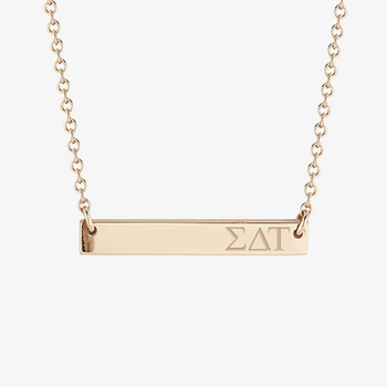 Sigma Delta Tau Horizontal Bar Necklace