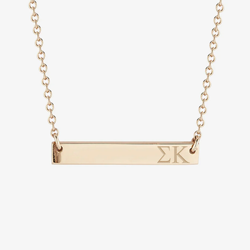 Sigma Kappa Horizontal Bar Necklace