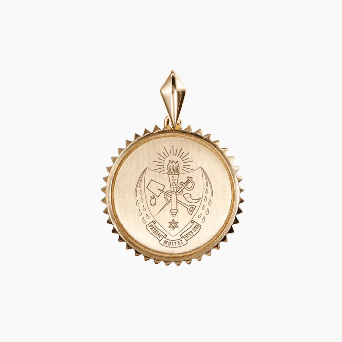 Sigma Delta Tau Sunburst Crest Pendant