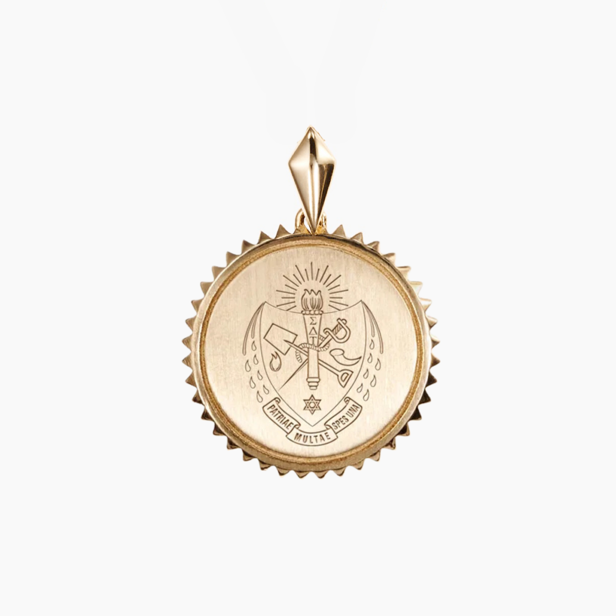 Sigma Delta Tau Sunburst Crest Pendant