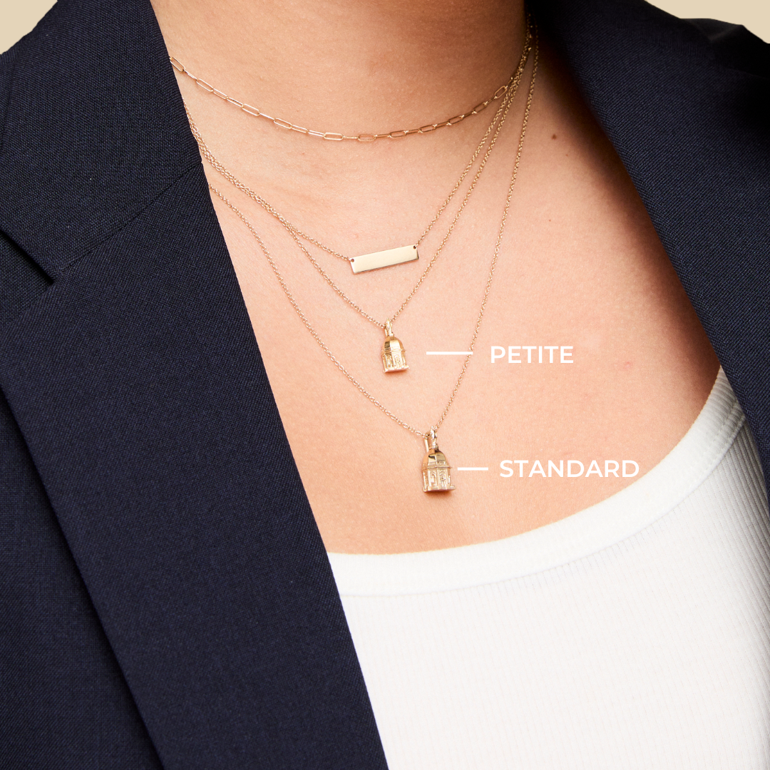 Notre Dame Golden Dome Pendant Size Guide