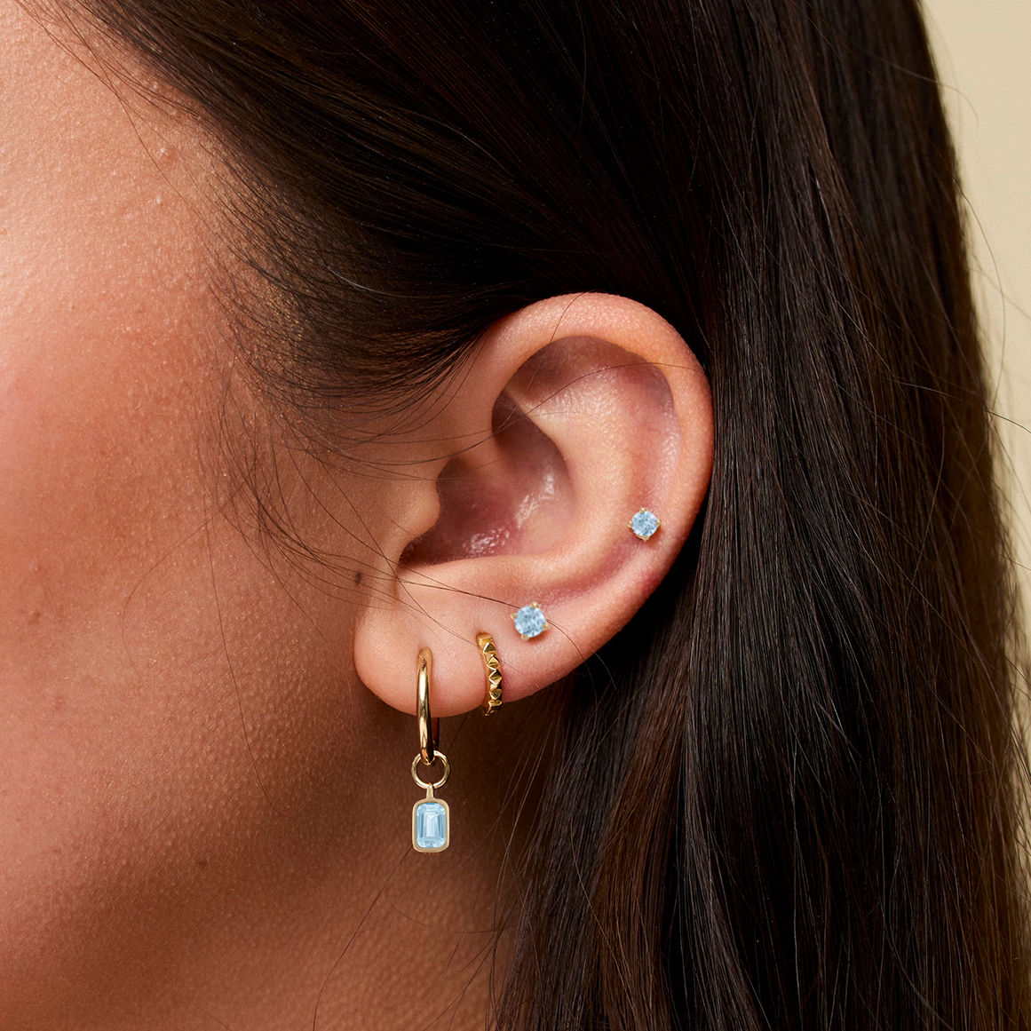 Aquamarine Stud Earrings